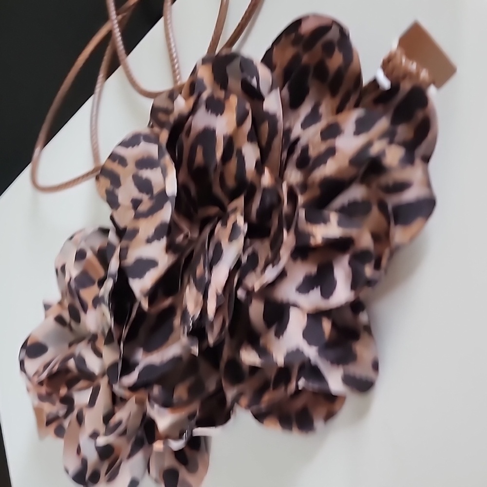 ZARA Double Flower Animal Print Necklace - Picture 13 of 16